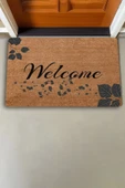 Valerine Life Ceviz Yaprağı Welcome Kapı Önü Paspası 45x70cm thumbnail 2