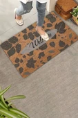 Valerine Life Ceviz Yaprakları Welcome Kapı Önü Paspası 45x70cm - 1