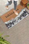 Valerine Life Kar ve Çam Ormanı Welcome Kapı Önü Paspası 45x70cm thumbnail 1