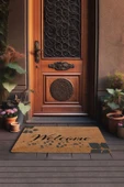 Valerine Life Ceviz Yaprağı Welcome Kapı Önü Paspası 45x70cm thumbnail 3