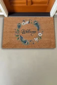 Valerine Life İhtişamlı Tavus Kuşu Welcome Kapı Önü Paspası 45x70cm thumbnail 2