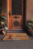 Valerine Life Ağaç ve Kuşlar Sonbahar Temalı Welcome Kapı Önü Paspası 45x70cm thumbnail 3