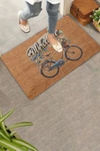 Valerine Life Vintage Çiçekler ve Bisiklet Welcome Kapı Önü Paspası 45x70cm thumbnail 1