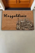 Valerine Life Viyola ve Baterili Hoş Geldiniz Kapı Önü Paspası 45x70cm thumbnail 2