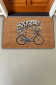 Valerine Life Vintage Çiçekler ve Bisiklet Welcome Kapı Önü Paspası 45x70cm thumbnail 2