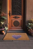 Valerine Life Sadakat Sembolü Lavanta Evimize Hoş Geldiniz Kapı Önü Paspası 45x70cm thumbnail 3