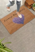 Valerine Life Sadakat Sembolü Lavanta Evimize Hoş Geldiniz Kapı Önü Paspası 45x70cm thumbnail 1