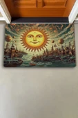 Valerine Life Sürrealizm Güneş Temalı Kapı Önü Paspası 45x70cm thumbnail 2