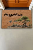 Valerine Life Zeytin Ağacı ve Kelebekler Hoş Geldiniz Kapı Önü Paspası 45x70cm thumbnail 2