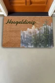 Valerine Life Metropol ve Bambu Temalı Hoş Geldiniz Kapı Önü Paspası 45x70cm thumbnail 2