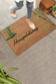 Valerine Life Yeşil Bambu Ağacı Hoş Geldiniz Kapı Önü Paspası 45x70cm thumbnail 1