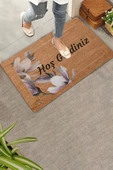 Valerine Life Pudra Rengi Zambak Çiçeği Hoş Geldiniz Kapı Önü Paspası 45x70cm thumbnail 1