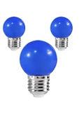 Dekoratif Led Ampul %85 Enerji Tasarruflu Ampul Isı Yapmayan E27 Duylu 3 Adet Led Ampul Mavi - 1