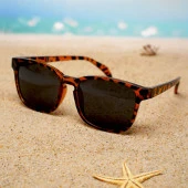 Di Caprio DC18192 Siyah Kahve Leopar Desenli Kare Model Unisex Güneş Gözlüğü - 4