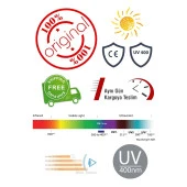 Di Caprio DC18192 Siyah Kahve Leopar Desenli Kare Model Unisex Güneş Gözlüğü - 6