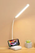 Şarjlı Dokunmatik Masa Lambası – USB Kablolu, 3 Renk Işık, Dimmer Ayarlı 30 LED Okuma ve Çalışma Işığı - 5