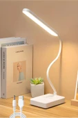 Şarjlı Dokunmatik Masa Lambası – USB Kablolu, 3 Renk Işık, Dimmer Ayarlı 30 LED Okuma ve Çalışma Işığı - 1