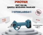 PROTER PST 132 BL 2.6 Ah 16.8 V Li-ion Kömürsüz  30 mm Kesim Şarjlı Budama Makası - 2