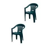 2 Adet Yeşil Plastik Bahçe Koltuğu - GFM141GR_2 - 1