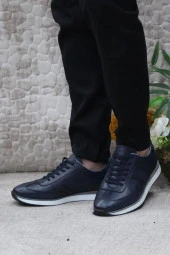 Mehmet Mete 1217 Lacivert Rahat İç Ve Dış Hakiki Deri Erkek Ayakkabı thumbnail 3