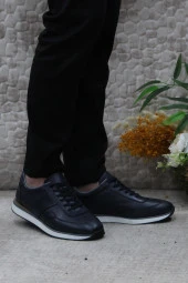 Mehmet Mete 1217 Lacivert Rahat İç Ve Dış Hakiki Deri Erkek Ayakkabı thumbnail 1