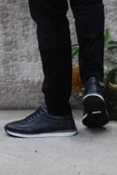 Mehmet Mete 1217 Lacivert Rahat İç Ve Dış Hakiki Deri Erkek Ayakkabı thumbnail 4