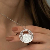 925 Ayar Gümüş Yaşam Çiçeği Kadın Gümüş Kolye thumbnail 1