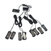 Space 17 fonksiyonlu çakar lamba 12-30v 24 led 8 adet sarı*sarı set / LAPA548-1 - 2