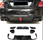 AUTOGP Mercedes w213 e63 amg brabus arka tampon difüzör ve egzoz ucu  2016 / 2019 - 2