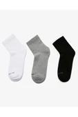 Skechers S192136-900 U Skx Padded Mid Cut Socks 3 Pack Unisex Çorap - 2