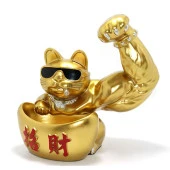 Polyester Şanslı Kedi Figürü Dekoratif Hediyelik - 1