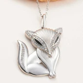 925 Ayar Gümüş Tilki Kadın Kolye thumbnail 1