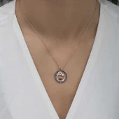 925 Ayar Gümüş Rose Anne Ve Bebek Sevgisi Kolye - 2