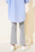 Yüksek Bel Jean Pantolon Gri - 3