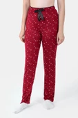 Bordo Loya Start Yıldız Desenli Pijama Altı - 1