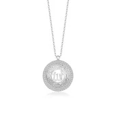 Gümüş Allah Yazılı Kadın Kolye - 1