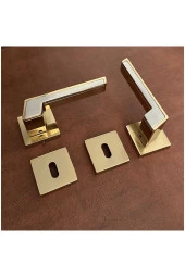 Albatros Gold Kare Rozetli Oda Kapı Kolu Koldoor 1 Takım thumbnail 4