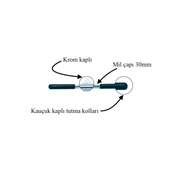 Proforce Bar 101 46 Cm Kaucuk Tutma Kollu Kısa Trıceps&bıceps Barı (arka Ve On Kol Sekıllendırme) - 2