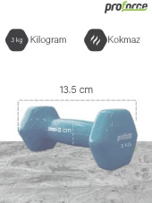Proforce Vdb Dışı Vinil Kaplı Içi Çelik Döküm Ağırlık Dambıl 3 Kg -tek Adet thumbnail 1