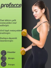 Proforce Vdb Dışı Vinil Kaplı Içi Çelik Döküm Ağırlık Dambıl 1 Kg -tek Adet - 3