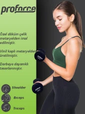Proforce Vdb Dışı Vinil Kaplı Içi Çelik Döküm Ağırlık Dambıl 10 Kg -tek Adet - 3
