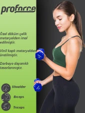 Proforce Vdb Dışı Vinil Kaplı Içi Çelik Döküm Ağırlık Dambıl 6 Kg -tek Adet - 3