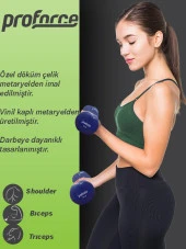 Proforce Vdb Dışı Vinil Kaplı Içi Çelik Döküm Ağırlık Dambıl 5 Kg -tek Adet - 3