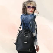 SOSELA BAYAN SİYAHYUMUŞAK SUNİ DERİ  SIRT ÇANTASI -02744 thumbnail 2