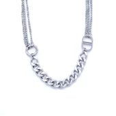 Çelik Kolye, Paslanmaz Çelik Kadın Kolye, Zincir Model KLY-349 thumbnail 1