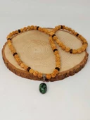 Anyolit Taşlı Rudraksha Tohum Kolye Dolama Bileklik 8mm (49702) thumbnail 3