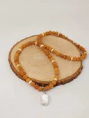 Havlit Taşlı Rudraksha Tohum Kolye Dolama Bileklik 8mm (49714) thumbnail 4