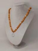 Kristal Kuvars Taşlı Rudraksha Tohum Kolye Dolama Bileklik 8mm (49716) thumbnail 2