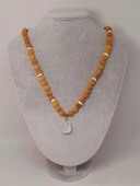 Kristal Kuvars Taşlı Rudraksha Tohum Kolye Dolama Bileklik 8mm (49716) thumbnail 1