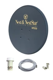 70cm Ofset Çanak Anten Siyah Full Set + Tekli Lnb + 10 Metre Kablo + 2 Adet Konnektör - 2